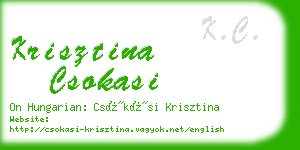 krisztina csokasi business card